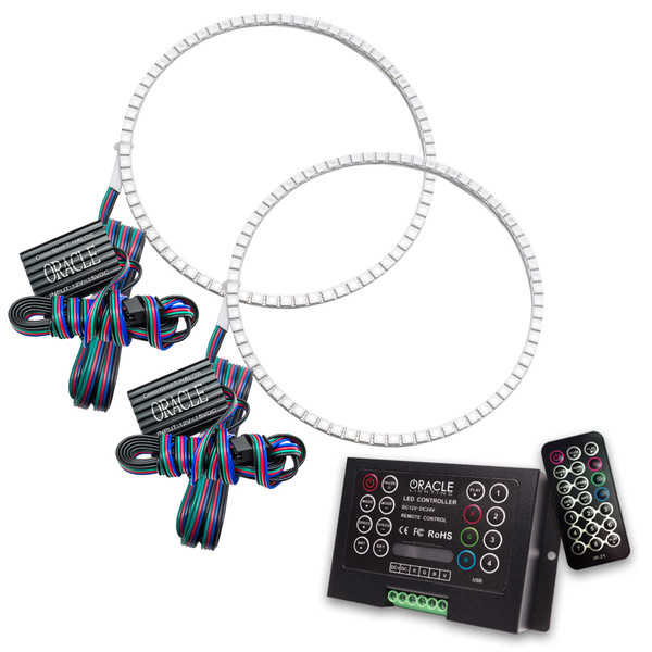 Oracle Jeep Wrangler JL/Gladiator JT LED Surface Mount Headlight Halo Kit ColorSHIFT 2 - 1214-333