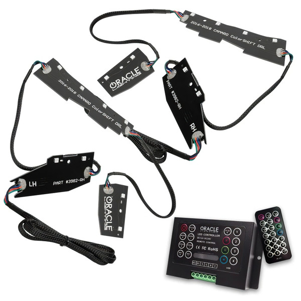Oracle 16-18 Chevy Camaro RGB+W Headlight DRL Upgrade Kit - ColorSHIFT w/ 2.0 Controller - 1345-333