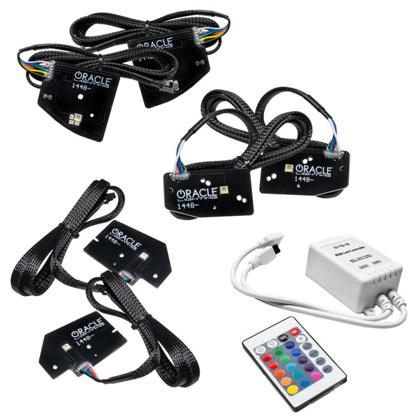 Oracle 19-21 RAM 1500 Headlight DRL Kit Projector LED - RGBW+A w/ Simple Controller - 1448-504