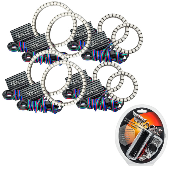 Oracle Vector Jeep Wrangler JK Grille Halo Kit - ColorSHIFT - 5835-330