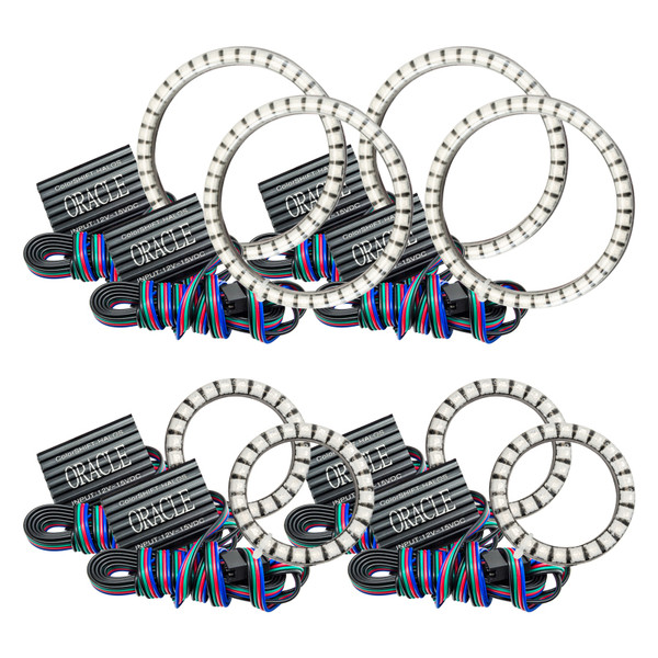 Oracle Vector Jeep Wrangler JK Grille Halo Kit - ColorSHIFT w/o Controller - 5835-334