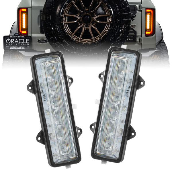 Oracle Lighting 21-23 Ford Bronco Dual Function Reverse LED Flush Taillight - Amber/Wht - 5915-FB-023