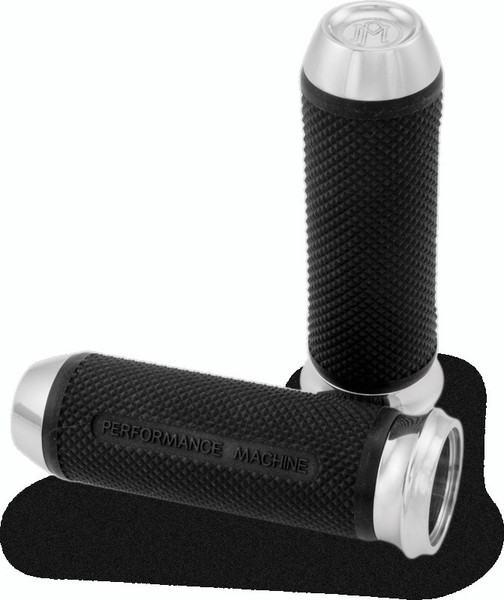 Performance Machine Handle Grip Set - Elite Cable - Chrome - 0063-2027-CH