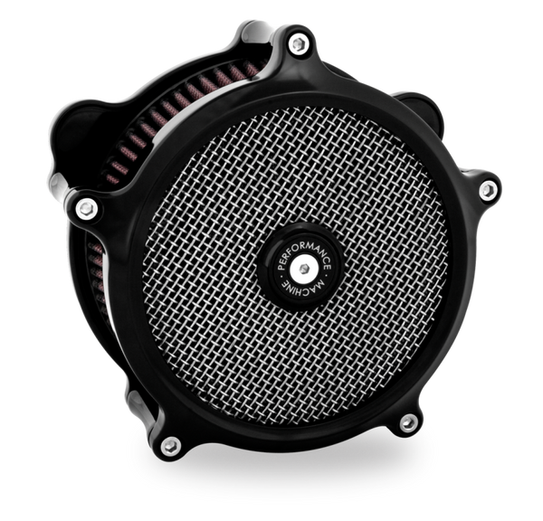 Performance Machine 23-Up CVO, 2024 Touring Super Gas Air Cleaner - Black Ano - 0206-2165-B