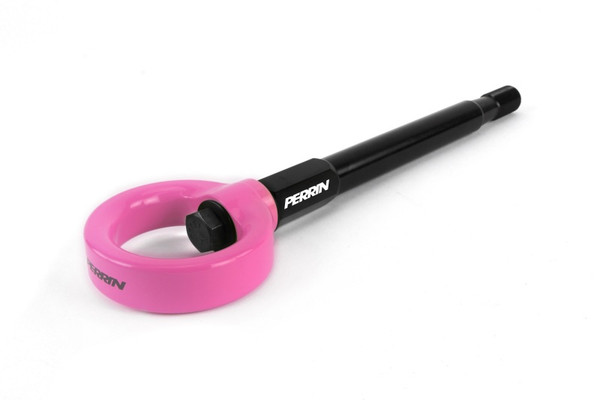 PERRIN 08-14 Subaru WRX & STI / 08-11 Impreza / 05-09 Legacy Tow Hook Kit (Front) - Hyper Pink - PSP-BDY-231HP