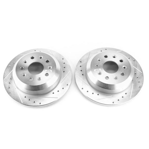 Power Stop 2018 Jeep Wrangler Rear Evolution Drilled & Slotted Rotors - Pair - AR8389XPR