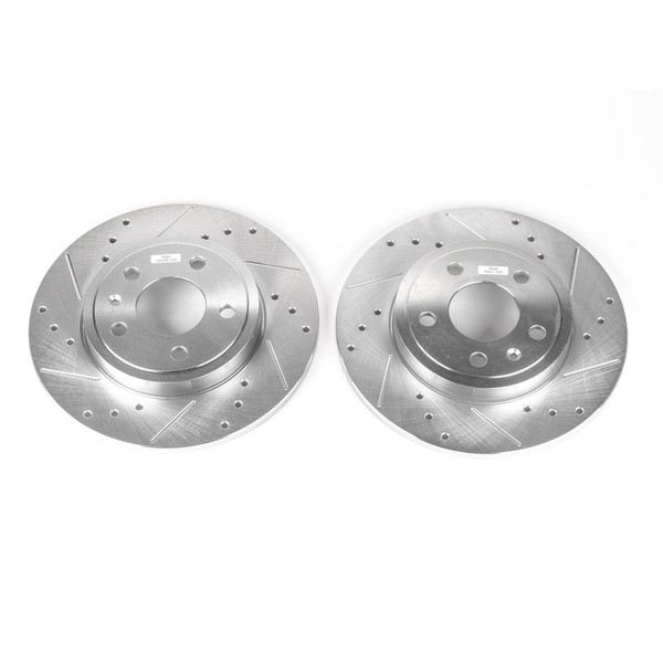 Power Stop 05-09 Audi A4 Rear Evolution Drilled & Slotted Rotors - Pair - EBR1006XPR