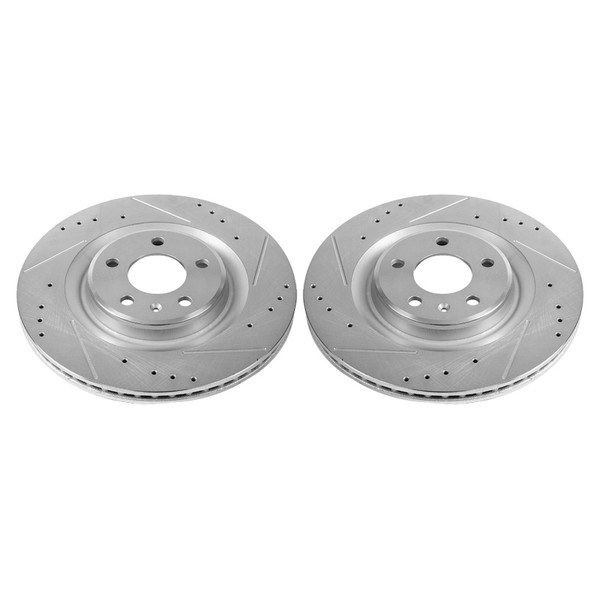 Power Stop 17-19 Audi A4 Rear Evolution Drilled & Slotted Rotors - Pair - EBR1209XPR