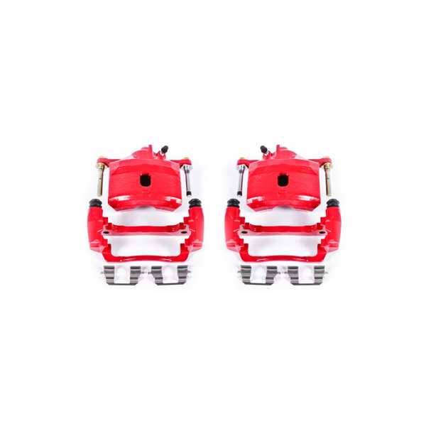 Power Stop 97-00 Acura EL Front Red Calipers w/Brackets - Pair - S1832