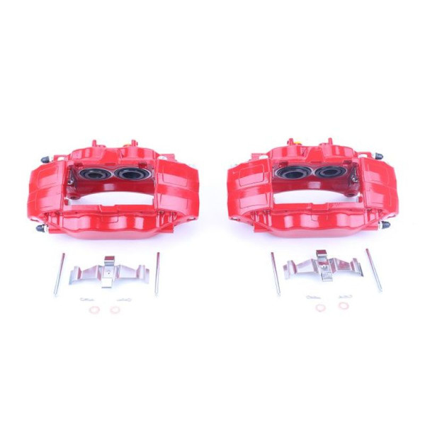 Power Stop 04-14 Subaru Impreza Front Red Calipers w/o Brackets - Pair - S3698