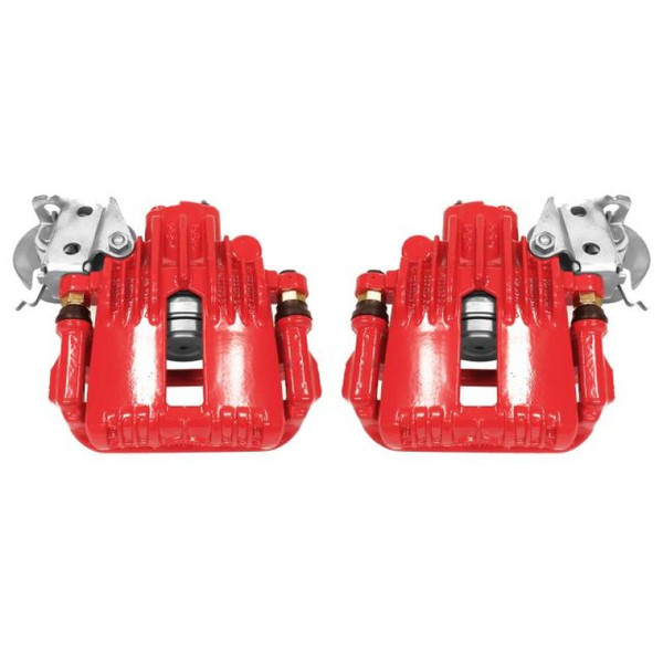 Power Stop 93-97 Chevrolet Camaro Rear Red Calipers w/Brackets - Pair - S4540