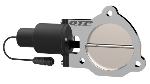 QTP 3.5in Bolt-On QTEC Electric Cutout Valve - Single - QTEC35