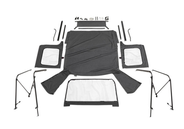 Rampage 86-95 Jeep Wrangler CJ7/YJ Complete Top - Black Diamond - 68035