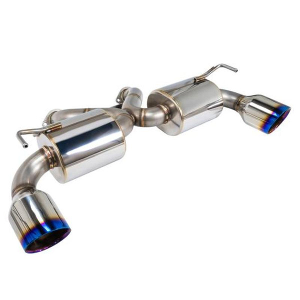 Remark Nissan 370Z (Z34) V2 Axle Back Exhaust w/ Burnt Stainless Steel Double Wall Tip - RK-A2063N-01P