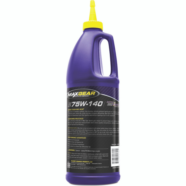 Royal Purple Max Gear Synthetic 75W-140 Gear Oil - 1 Quart - 06301