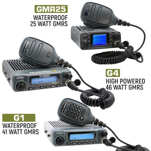 Rugged Radios Jeep Wrangler JL/JLU/Gladiator JT 2-Way GMRS Radio Kit 41 Watt - G1 Waterproof - JP1-G1