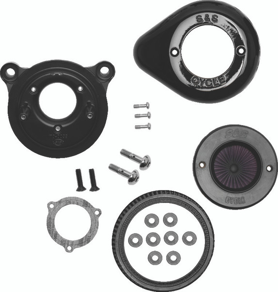 S&S Cycle 01-17 BT Stealth Air Stinger Kit w/ Gloss Black Teardrop - 170-0722A