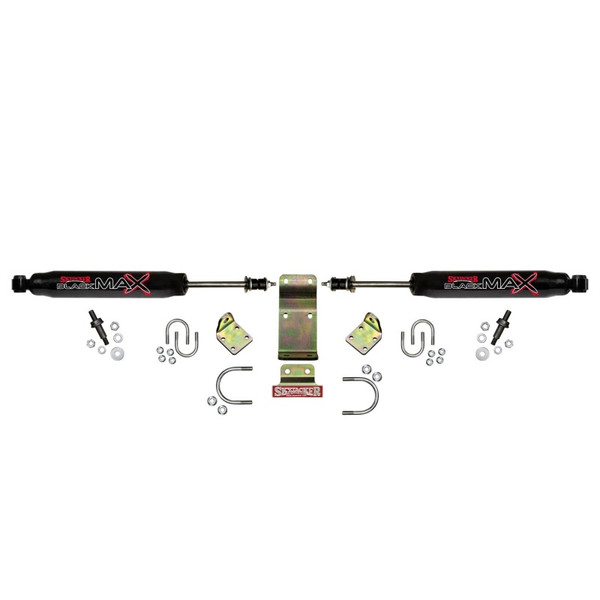 Skyjacker 2018 Jeep Wrangler JL - Black Dual Steering Damper Kit - 8208