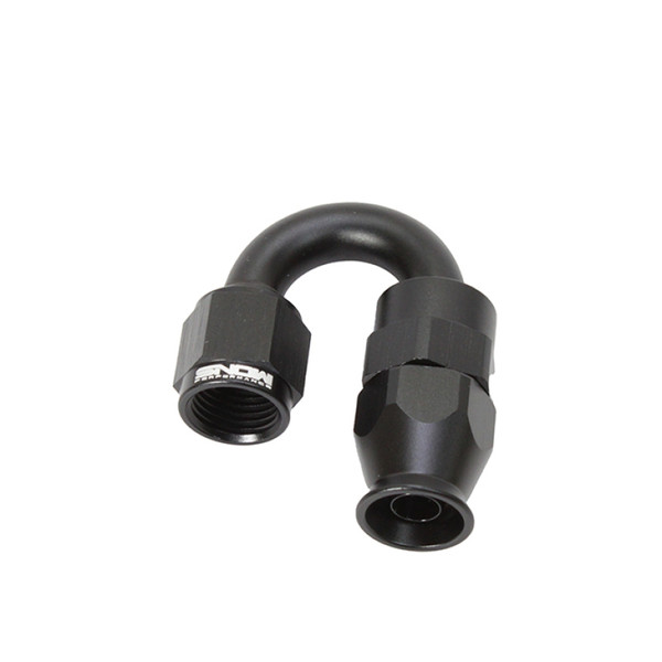 Snow -6AN 180 Degree PTFE Hose End (Black) - SNF-60618
