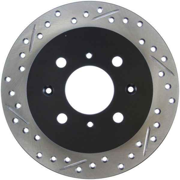 StopTech 90-96 Acura Integra / 97-01 Integra (Exc. Type R) Slotted & Drilled Right Rear Rotor - 127.40017R
