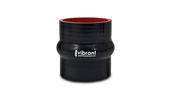 Vibrant 4 Ply Reinforced Silicone Hump Hose Connector - 3.5in I.D. x 3in long (BLACK) - 2735