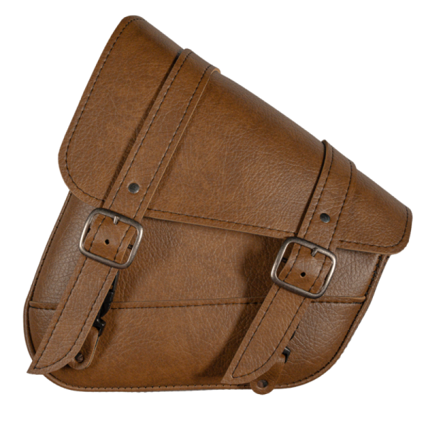 Willie & Max HD Softails, Yamaha Rd Stars, Kaw Vulcan 900, Suz C50 Swingarm Bag - Warm Brown - 59774-00