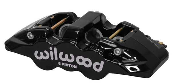 Wilwood Caliper-Aero6-R/H - Black 1.75/1.38/1.38in Pistons 1.25in Disc - 120-13293-BK