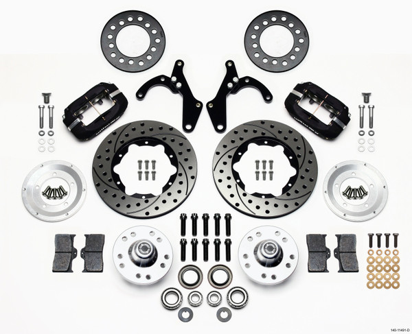 Wilwood Forged Dynalite Front Kit 11.00in Drilled 55-57 Chevy - 140-11491-D