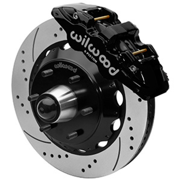 Wilwood 63-87 C10 CPP Spindle AERO6 Front BBK 14in Drilled/Slotted 6x5.5 BC - Black - 140-16459-D