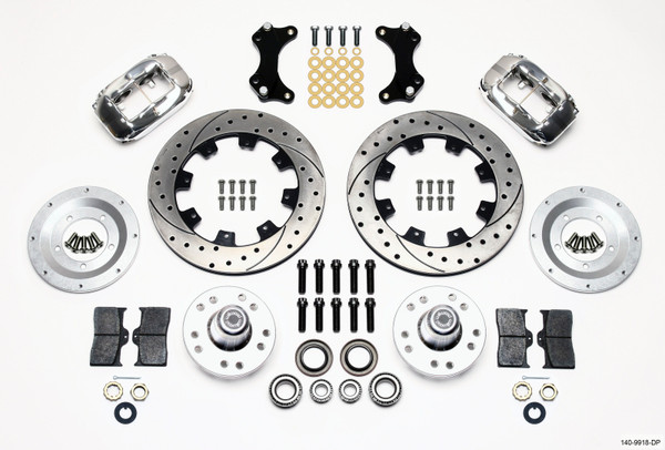 Wilwood Forged Dynalite Front Kit 12.19in Drilled-Polished WWE ProSpindle - 140-9918-DP