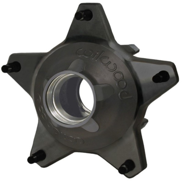 Wilwood Hub-Starlite 55 Front w/Snap-Cap Std. Offset 5/8 C Studs-Black - 270-6735BC