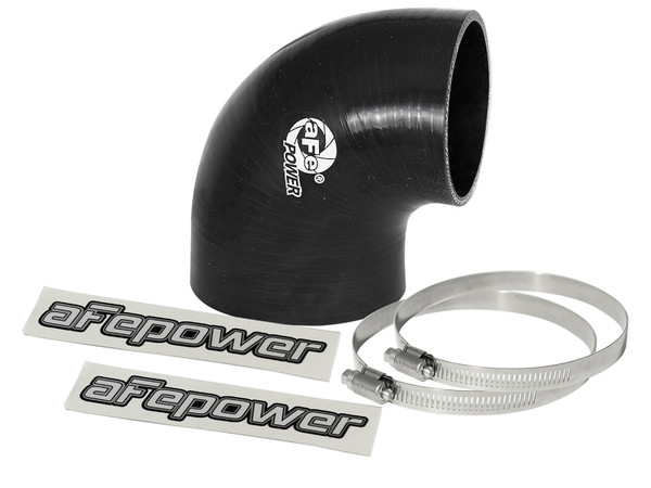 aFe Magnum FORCE CAI Univ. Silicone Coupling Kit (3.5in. ID to 3in. ID) 90Deg. Elbow Reducer - Black - 59-00072