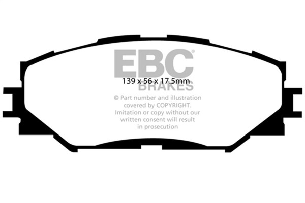 EBC 10-12 Lexus HS250h 2.4 Hybrid Ultimax2 Front Brake Pads - UD1210