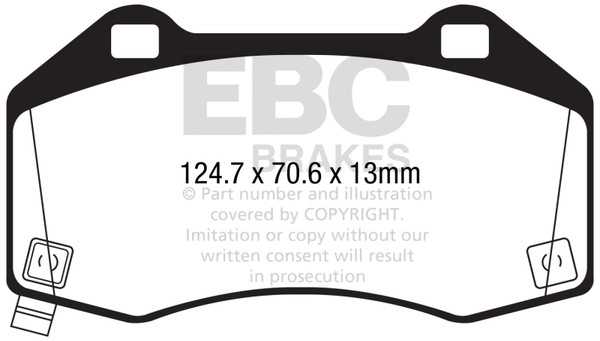 EBC 2017+ Fiat 124 Spider 1.4L Turbo Abarth Ultimax2 Front Brake Pads - UD13791