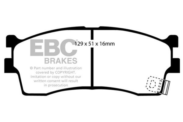 EBC 03-05 Kia Rio Cinco 1.6 Ultimax2 Front Brake Pads - UD889