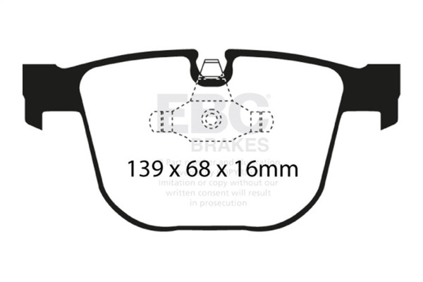 EBC 08-10 BMW M3 4.0 (E90) Ultimax2 Rear Brake Pads - UD919