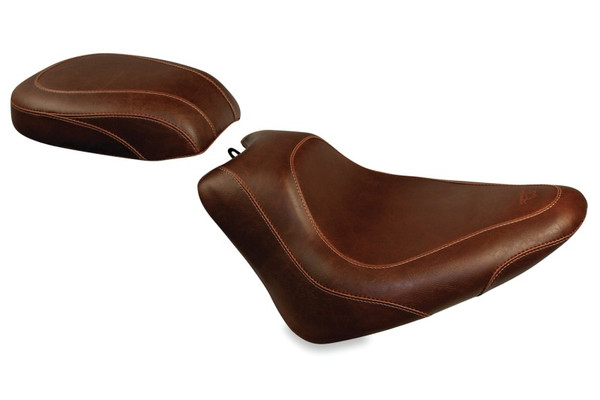 Mustang 11-13 Harley Blackline, 12-17 Slim/Slim S Tripper Solo Seat - Distressed Brown - 76764
