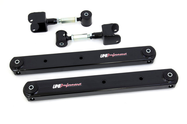 UMI Performance 68-72 GM A-Body Rear Control Arm Kit Fully Boxed Lowers Adjustable Uppers - 402125-B