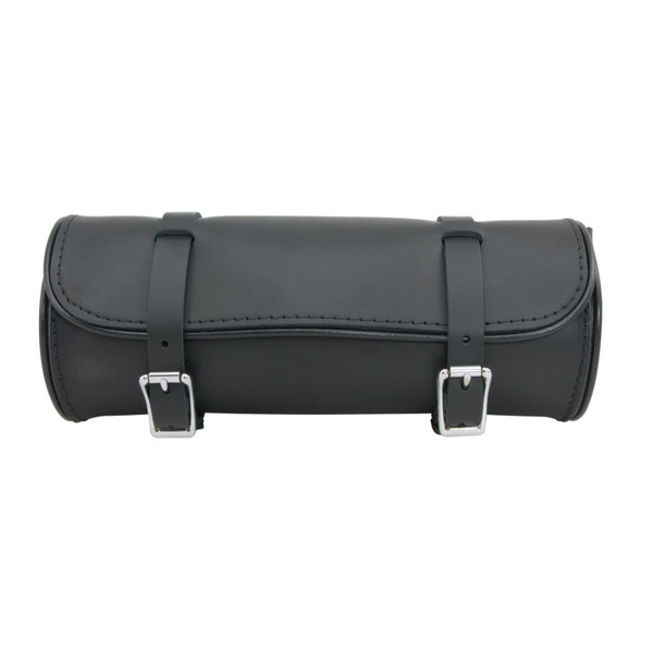 Willie & Max Universal Round Leather Tool Bag (12 in L x 4.5 in H) - Black - 8067