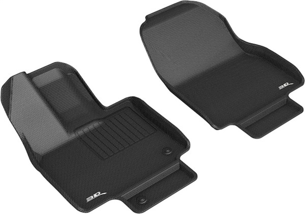 3D MAXpider 20-23 Toyota Highlander Kagu Black Floor Mat - Row 1 - L1TY26211509