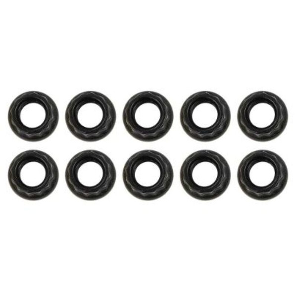 Moroso Black OX Nuts - 1/4-28 (10 Pack) - 38831