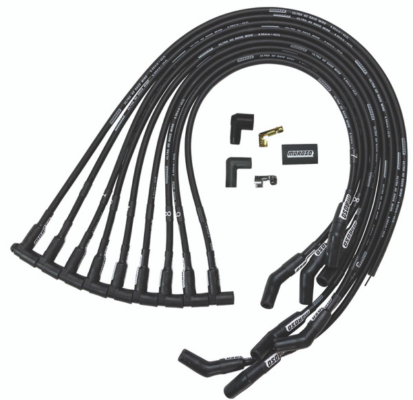 Moroso Chevrolet Big Block Ignition Wire Set - Ultra 40 - Unsleeved - HEI - 135 Degree - Black - 73729