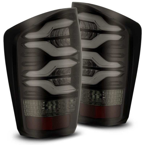 AlphaRex 16-21 Toyota Tacoma LUXX LED Taillights Blk/Red w/Activ Light/Seq Signal - 680000