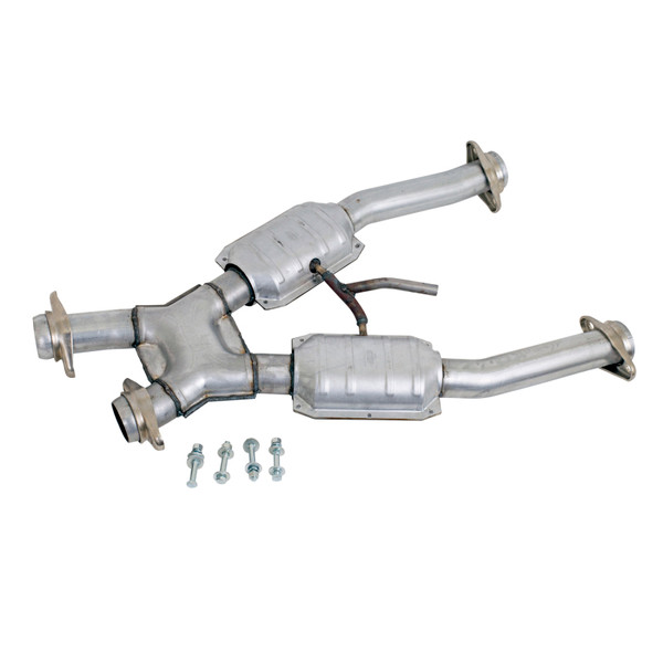 BBK 94-95 Mustang 5.0 Short Mid X Pipe With Catalytic Converters 2-1/2 For BBK Long Tube Headers - 1672