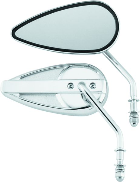 Bikers Choice 65-Up Chrome Teardrop Mirror Universal Custom Pr - 489828