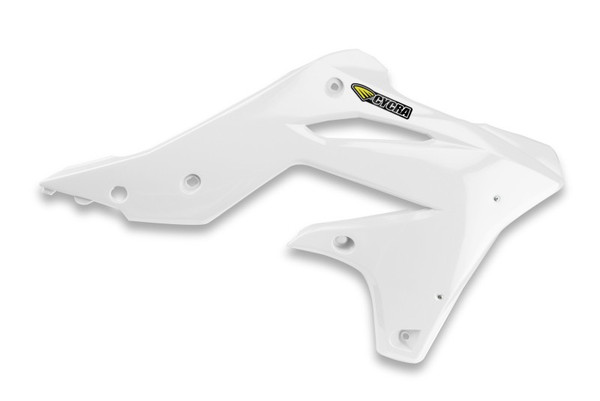 Cycra 13-16 Kawasaki KX250F Radiator Shroud - White - 1CYC-1865-42