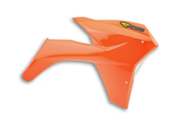 Cycra 11-13 KTM 125-500 SX/XC/SX-F/XC-F/XC-W/XCF-W/EXC-F Powerflow Radiator Shrouds - Orange - 1CYC-1896-22