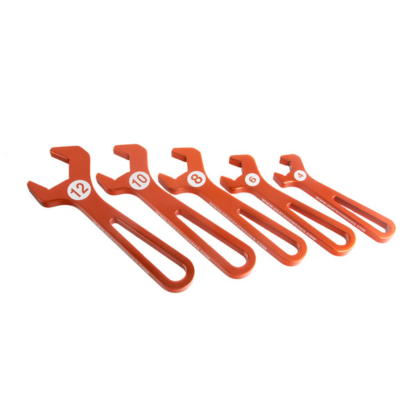 DeatschWerks T6061 AN Hose End Wrench Set (Sizes 4, 6, 8, 10,12) - 6-02-1009