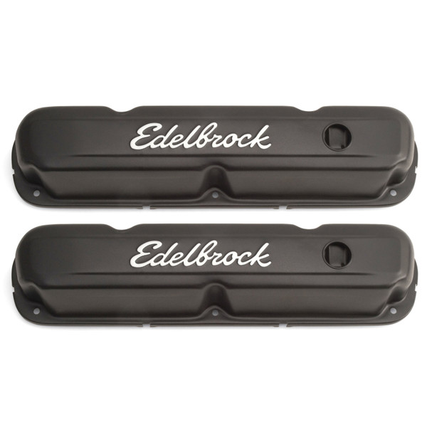 Edelbrock Valve Cover Signature Series Chrysler 1965-1991 318-340-360 CI V8 Black - 4473