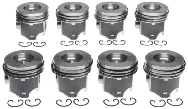 Mahle OE 10-15 GM Trucks & Camaro 6.2L Floating Pin Flat Top Piston Set w/ Rings (Set of 8) - 2244035WR